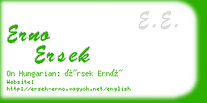 erno ersek business card